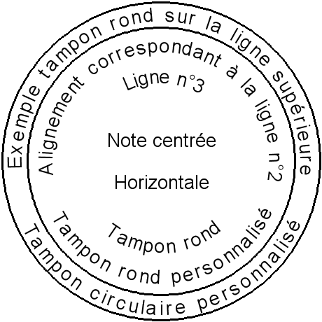 Example smear Sophie Tampon rond personnalisé - Tampon circulaire diamètre 39mm - Créer,  personnaliser, commander